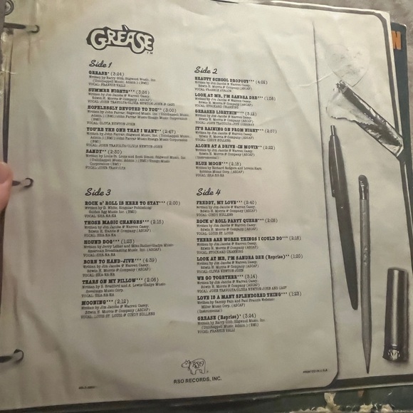 Grease The Original Soundtrack From The Motion Picture LP Vinyl record . 1978 - Picture 5 of 7